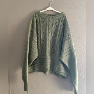 Elegant Olive Knit Sweater